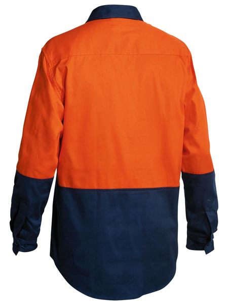 Bisley HI VIS Closed Front Drill Shirt