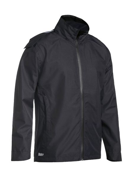 LIGHTWEIGHT RIPSTOP RAIN JACKET WITH CONCEALED HOOD