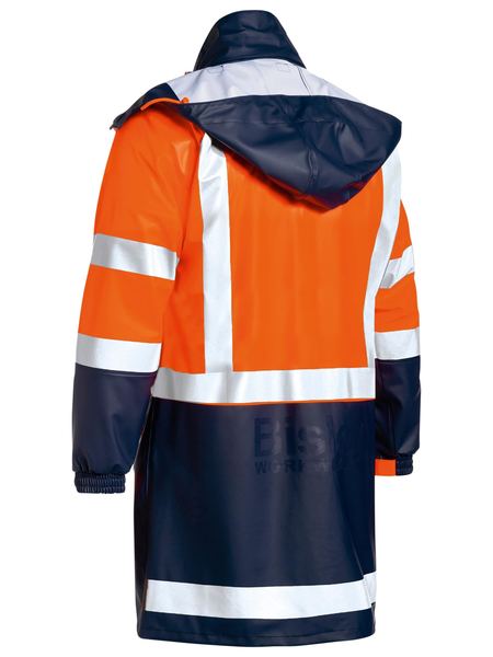 TAPED HI VIS STRETCH PU RAIN COAT