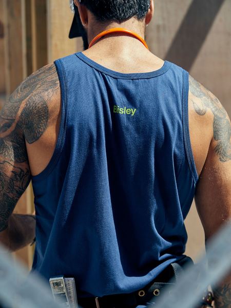 Bisley Men's Cotton Logo Singlet