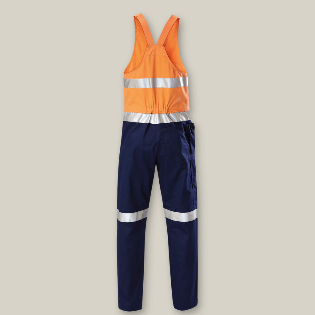 HI-VIS 2TONE ACTION BACK COTTON TAPED OVERALL