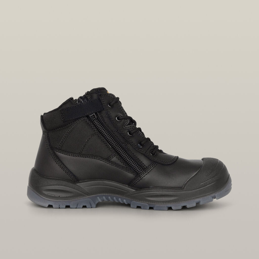 UTILITY ZIP SIDED STEEL TOE SAFETY BOOT - BLACK
