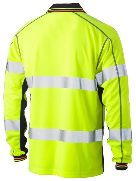 Bisley Taped Hi Vis Polyester Mesh Polo L/S