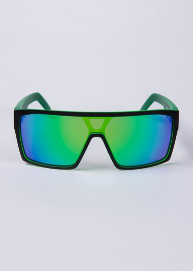 Unit Command Sunglasses - Matte Black Green Polarised