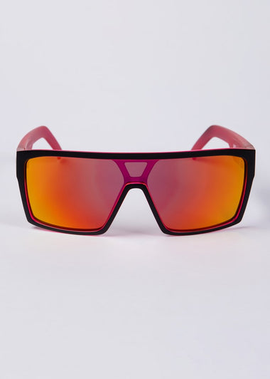 Unit Command Sunglasses - Matte Black Neo Pink Polarised