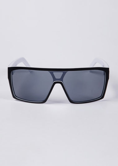 Unit Command Sunglasses - Black White Polarised