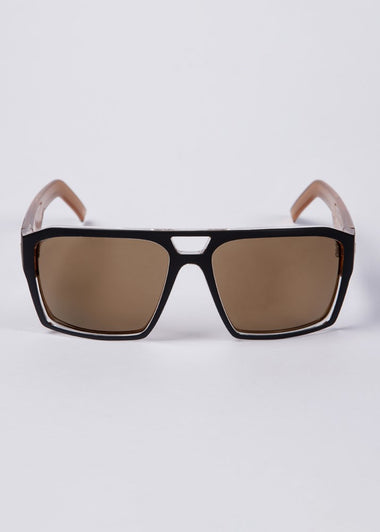 UNIT Sunglasses Vault - Matte Black Gold Polarised