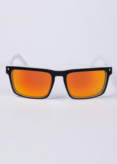 UNIT Primer Sunglasses - Matte Black White Polarised