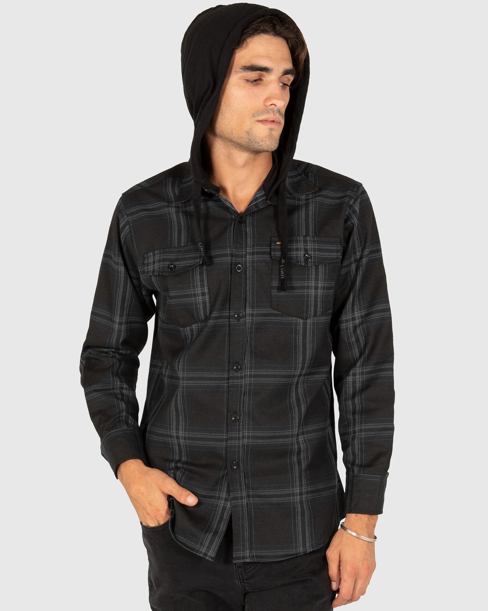 Unit Chester Hooded Flannel Shirt