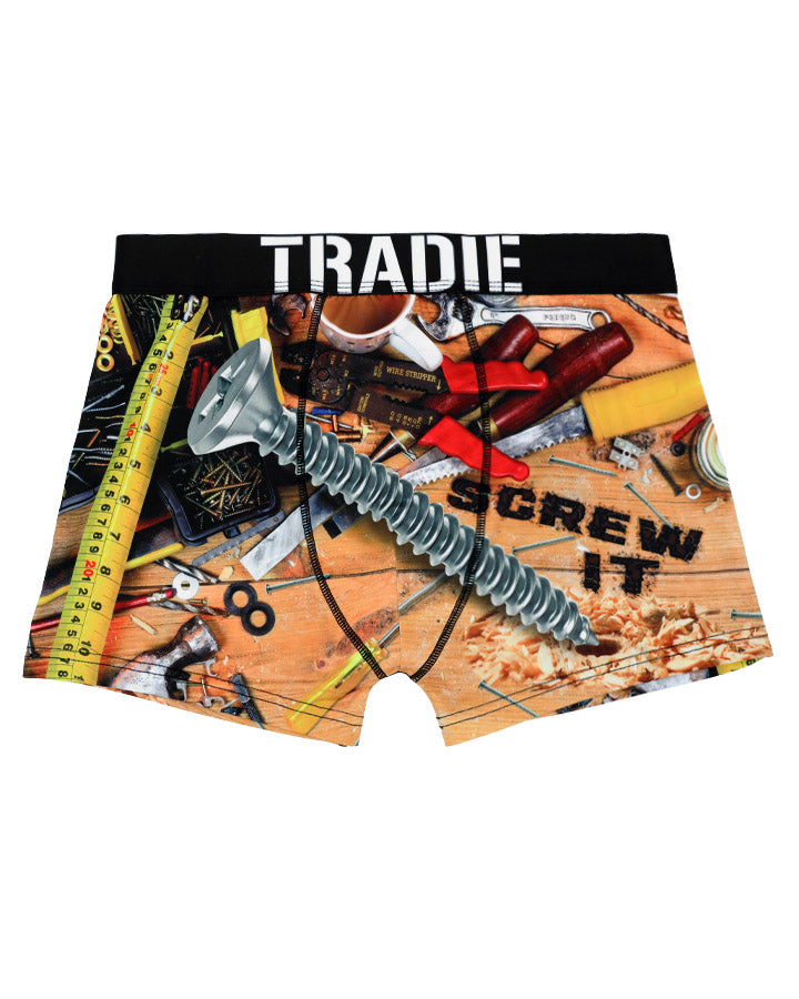 Tradie Work N Surf Mens Where's Wally Giants Microfibre Trunk Brief Size L  New