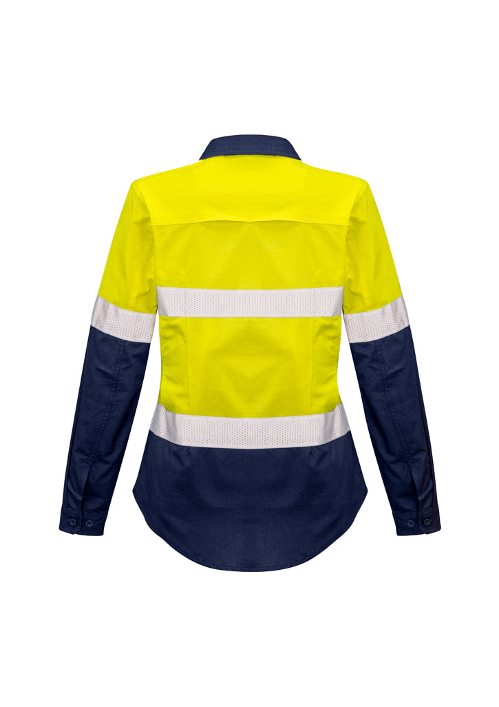 Syzmik Womens Rugged Cooling Taped Hi-Vis shirt L/S