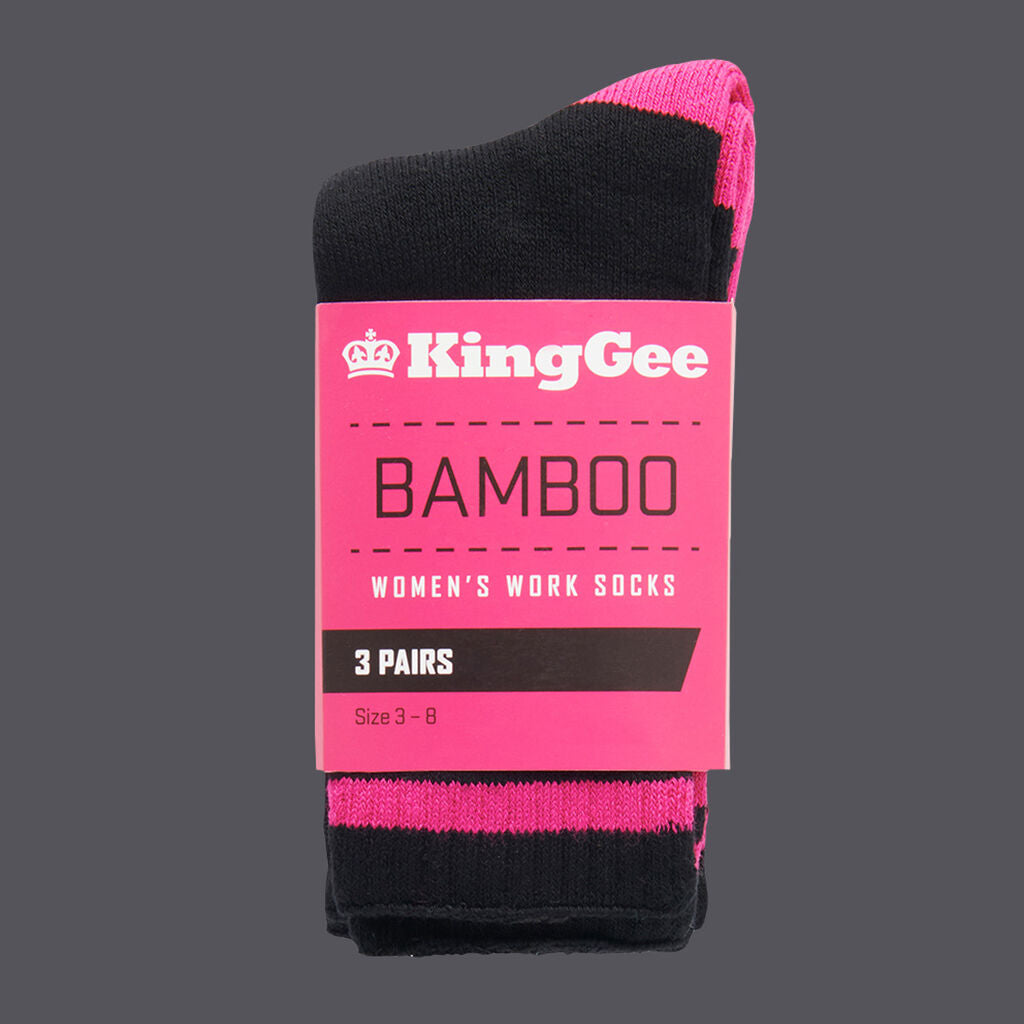 King Gee Women's Bamboo Sock 3 Pack